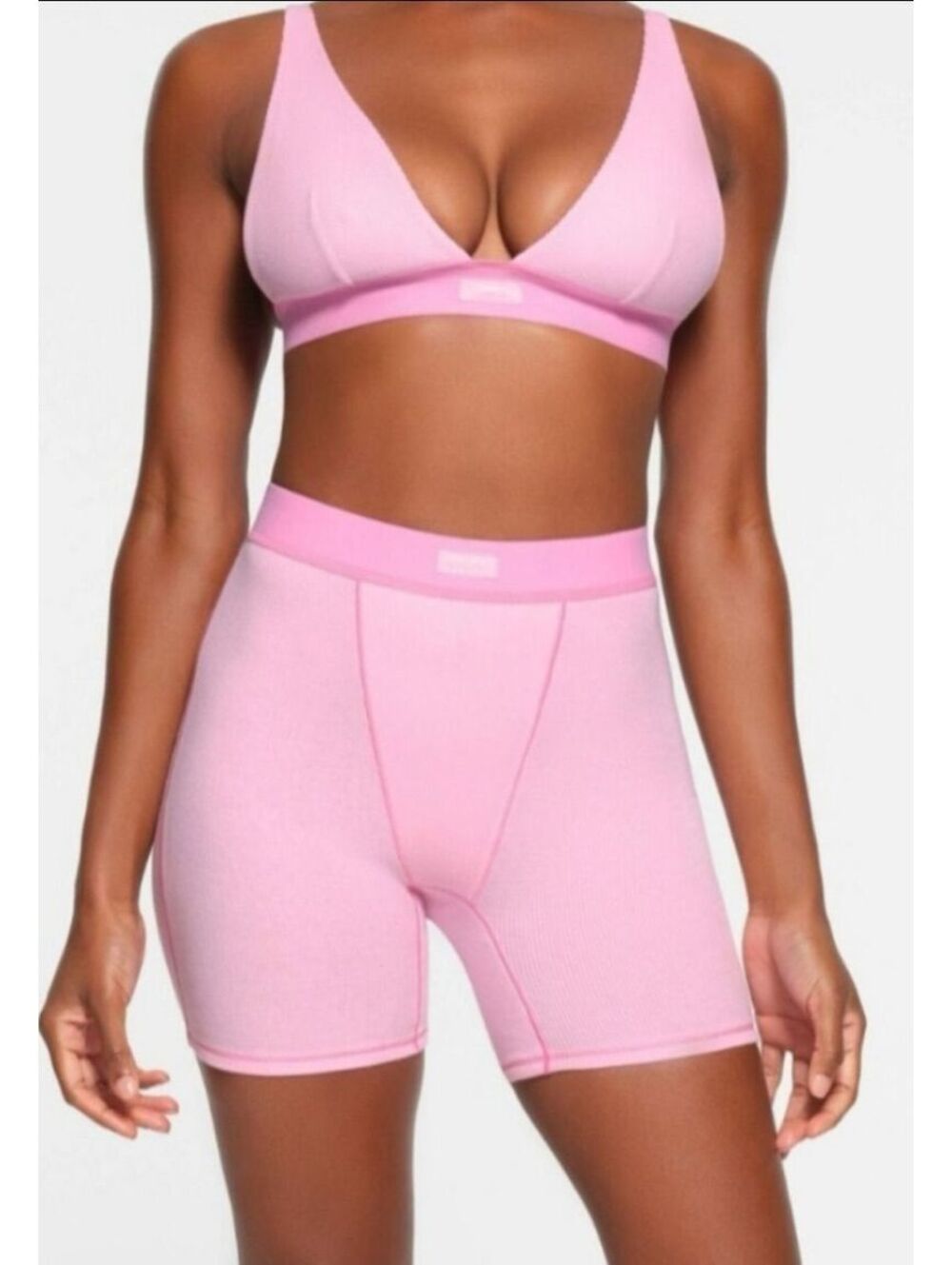 (XL) NWT SKIMS SOFT LOUNGE RIB BOXER BUBBLE GUM